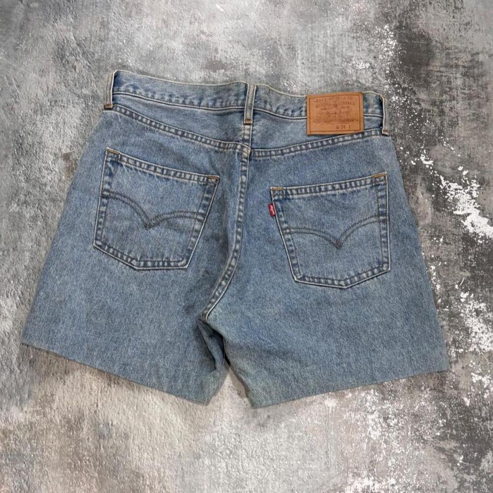 Vintage 90s Japanese Levis 501 Blue Denim Shorts. Jorts Size 34